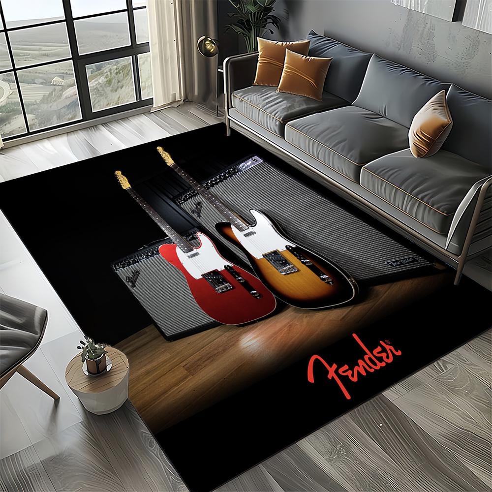 27 Стиль Новый Fender Ретро Гитарные Инструменты Музыка 3D Ковер Коврик для Гостиной Спальни Дома Украшение Дивана, Нескользящий Напольный Коврик