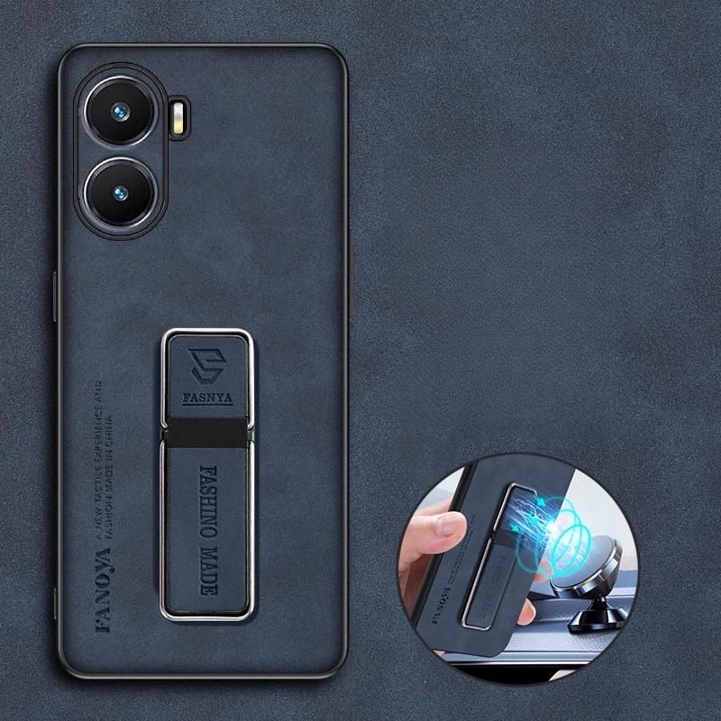 Чехол из овчины для телефона XIAOMI POCO X7 Pro X 7 X7pro, матовый силиконовый бампер, подставка-держатель, задняя крышка для POCOX7Pro, магнитный держатель