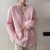 Cardigan Sweater Coat for Women Oversize Cotton Plush Autumn Winter Thickened Sweatshirt Casual Knitted Jacket