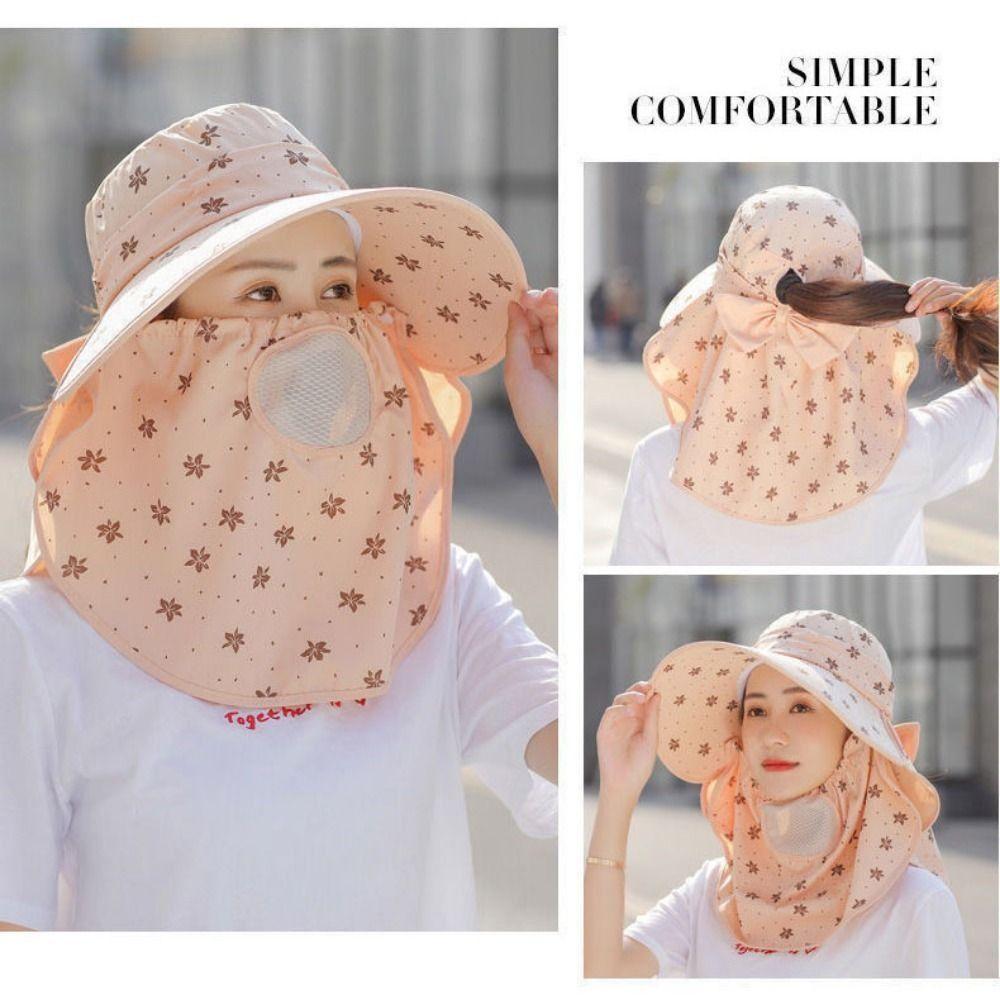 Ear Flap Women Hats UV Protection Sunscreen Cap Outdoor Sun Hat Women