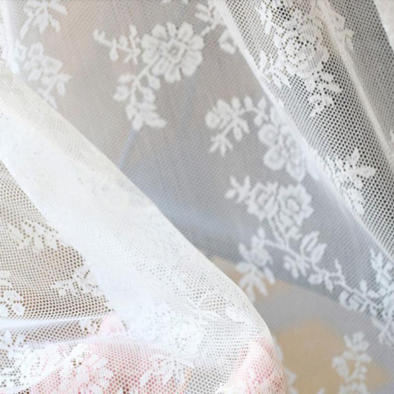 Вышитое кружево Оконная занавеска Марля Вязаный жаккард Занавески