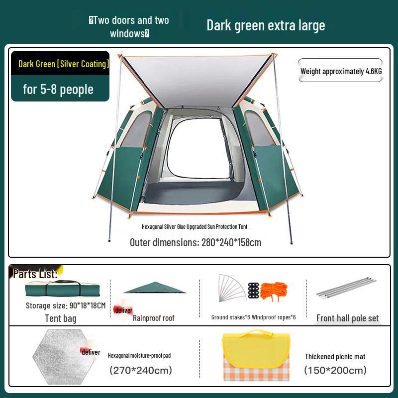 Yuzhan Hexagonal Outdoor Camping Tent Kit