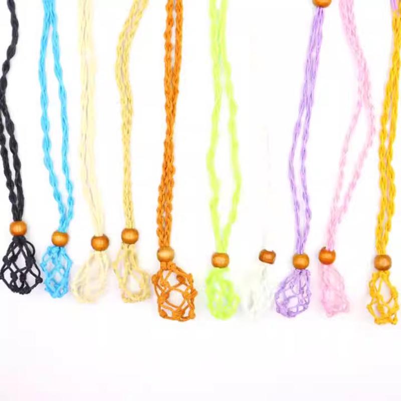 Шнур для держателя хрустального ожерелья, пустой держатель для камня для медитации Держатель для хрустальной клетки Веревка Подвеска