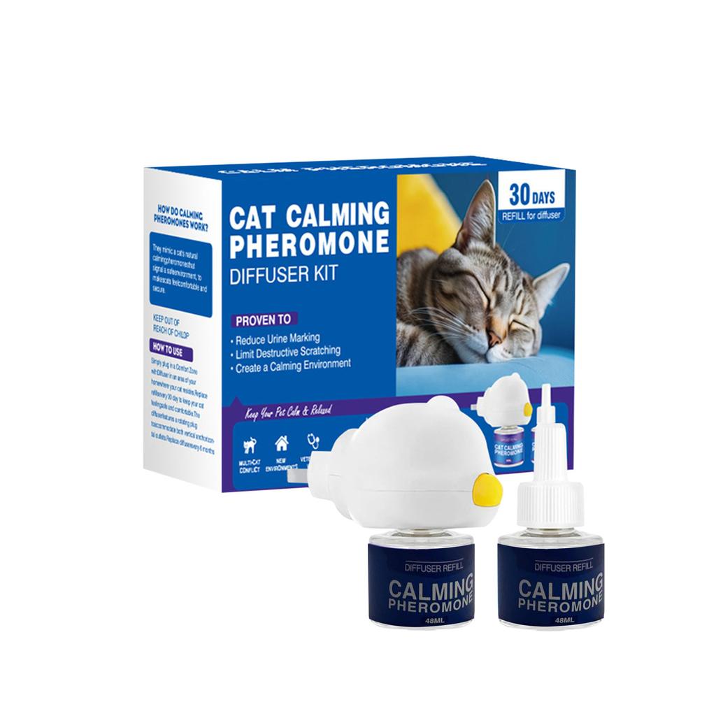 /6ml Calming Diffuser Kit - Pheromones Calming Diffuser Anxiety & Stress Diffuser Kit With 1 Diffuser + 2 Refill 48ml Vial - 60 Days