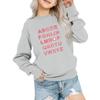 Kids' Fashion Loose-Fit Casual Long-Sleeve Christmas Print Oversized Crewneck Sweatshirt
