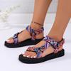 Fashion Women Sandals 2025 New Summer Lightweight Sandals Fashion Beach Casual Slippers Outdoor Bow Tie Flat Shoes Home Slides Women