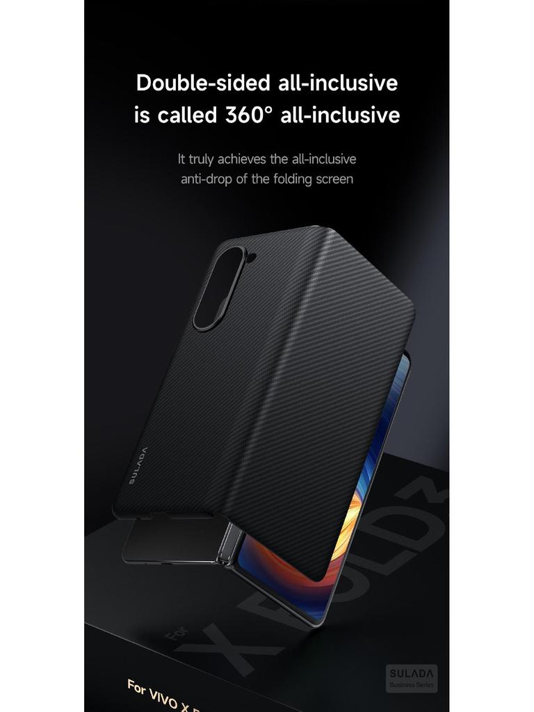 Магнитный чехол-книжка Smart из кожи с карманом для карт и текстурой Kevlar для Samsung Z Fold7/W26 (6/5/4)