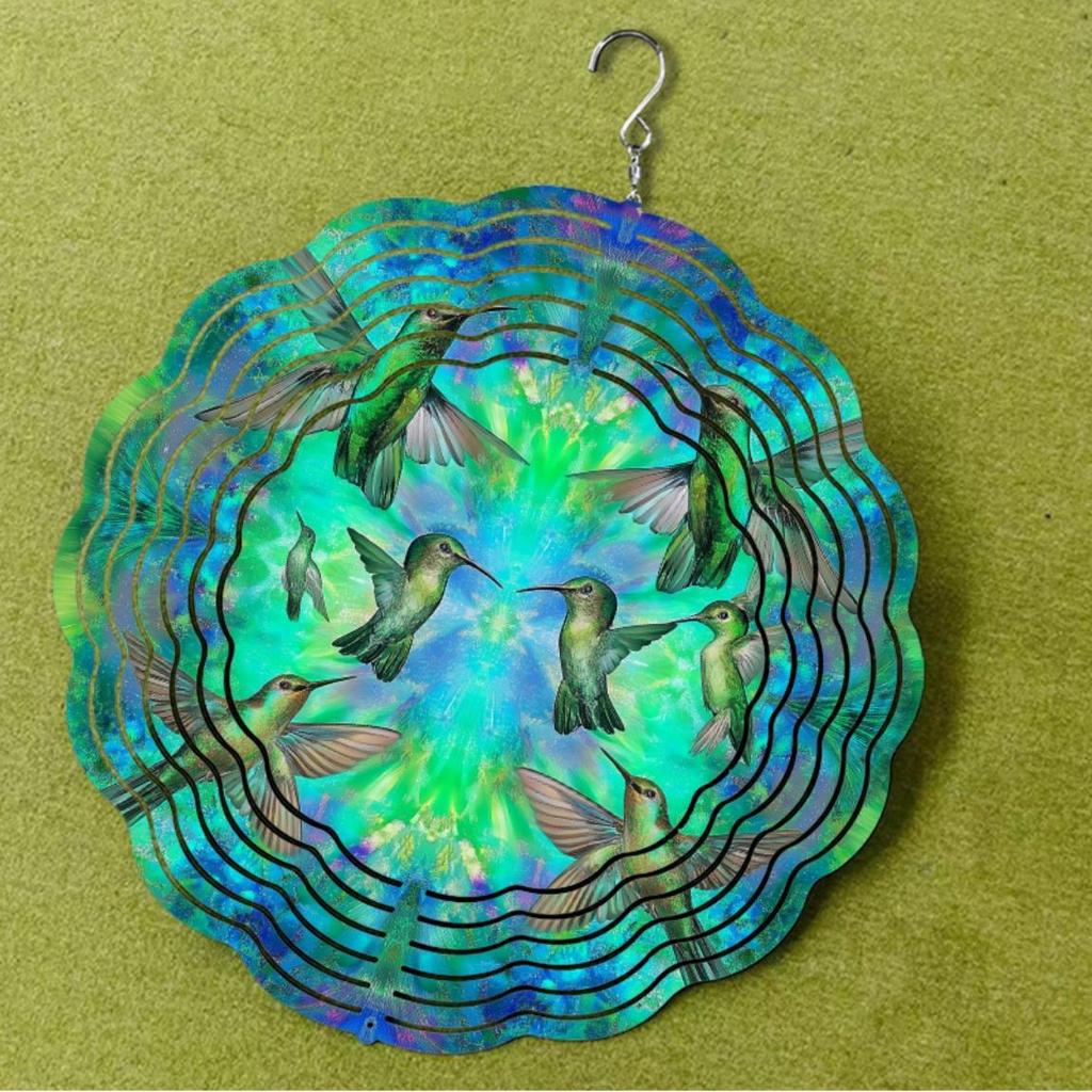 10 Inch Hanging Wind Chime Outdoor Rotating Wind Chime Artistic Balcony Lawn Decor Creative Gift for Spring Summer Relatives Friends