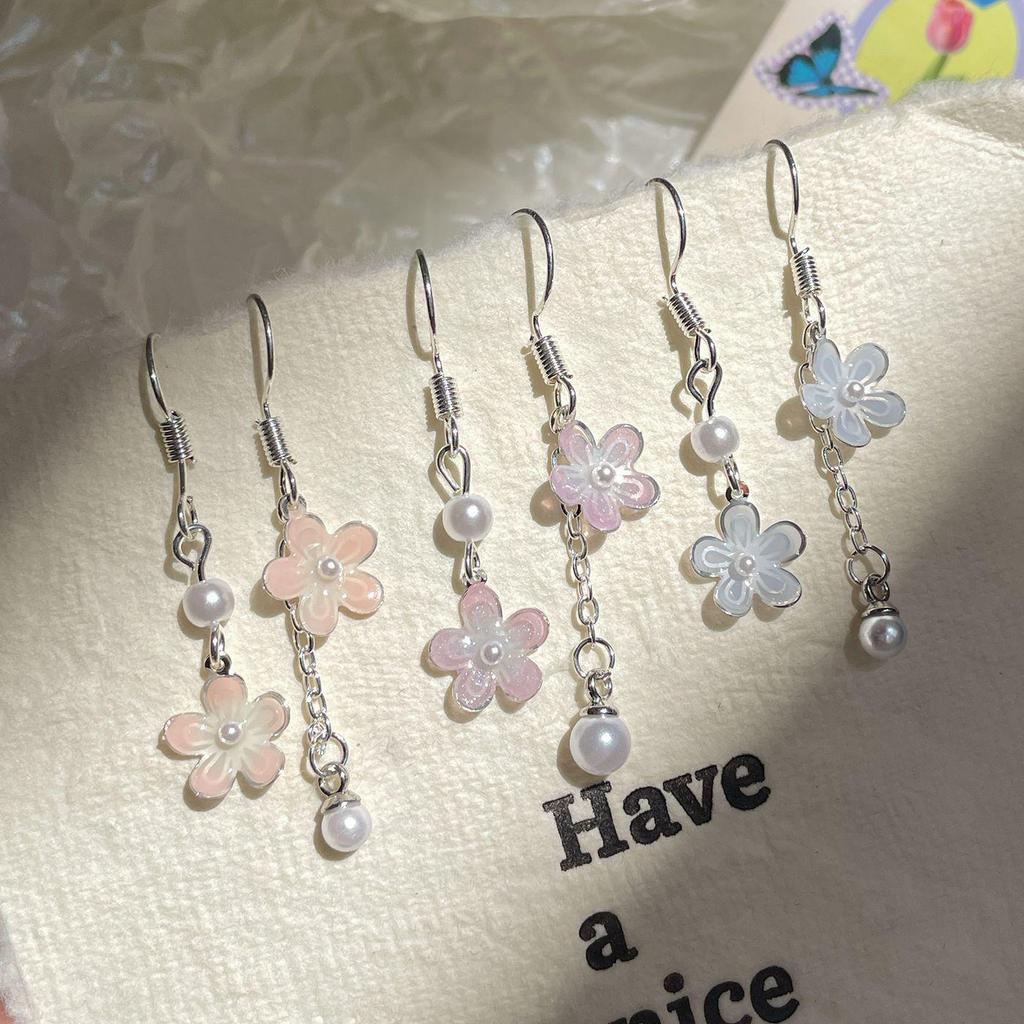 Весенне-летние женские серьги-кисточки с градиентным цветком феи - Красочный и изысканный дизайн