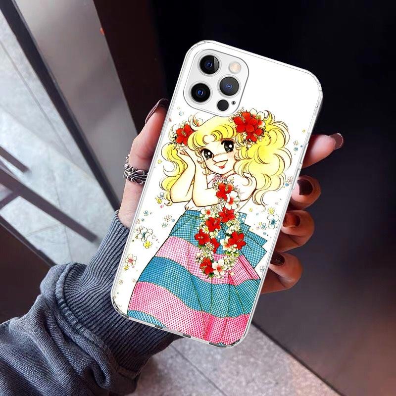 Candy 90s Anime Phone Case For iPhone 17 Air 11 13 Mini 14 15 Plus 16 12 Pro Max 16E SE 7 8 Pattern Soft TPU Back Cover 17 Air