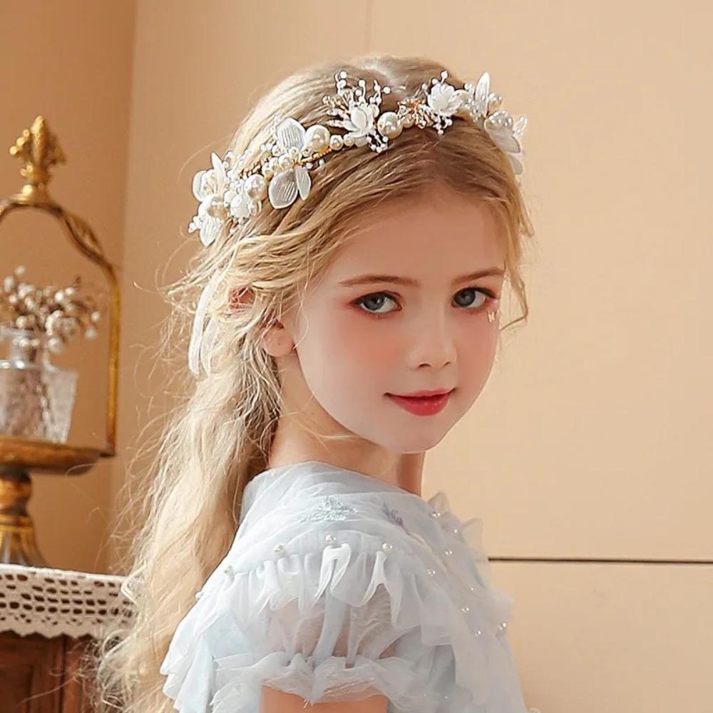 Imitated Pearl Kids Flower Crown Bohemian Head Hoop Cute Head Wreath  Girls Adult Hair accessories