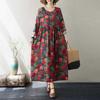 Long-sleeved Temperament Loose Fashion Middle-aged and Elderly Mom Dresses