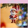 Cute Santa Cartoon Claus Pattern Acrylic Pendant For Christmas Decoration
