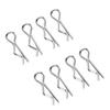 8Pcs RC Body Clips Pins Metal Stainless Steel R Clips for 112 114 Scale Remote Control Car