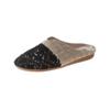 Fashion The New Half Slippers for Women To Wear Out New Summer Versatile Woven Breathable Flat Bottomed Baotou  Sandals Woven Sandals