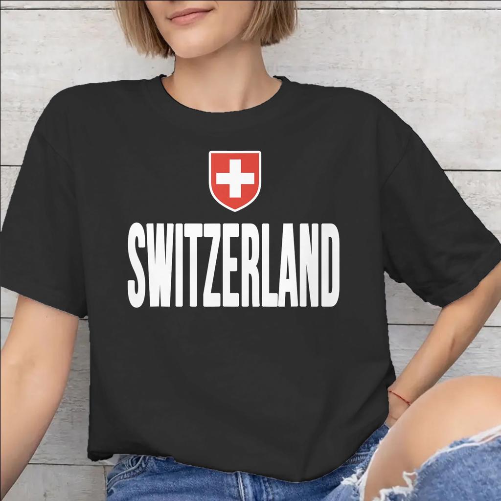 Swiss Switzerland Flag Accessories Unisex T Shirt Pure Cotton Tee Graphic Printed Tshirt Clothing