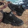Trend Men's Autumn Mountaineering New Motorcycle Boots Outdoor Thick Soled Wear-resistant Lace Up Work  Casual Sneakers Shoes