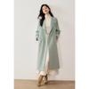 VICTORIA&VERA Women's Winter Long Wool Double-faced Stand Collar Coat V9017D17