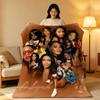 Музыкальная A-Aaliyah Плотное короткое плюшевое одеяло Мягкое, приятное для кожи, для дивана, для сна, в комнате с кондиционером