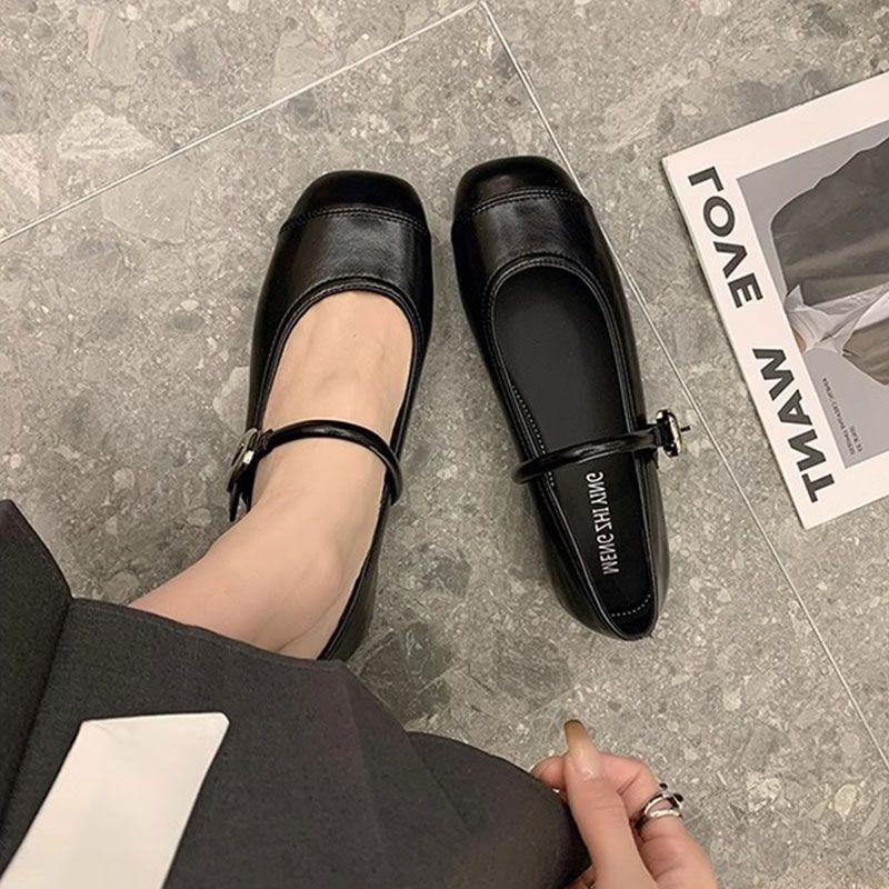 Французские ретро-туфли удобные темпераментные универсальные модные туфли 2024 года с круглой головкой французские ранние весенние новые Мэри Джейн