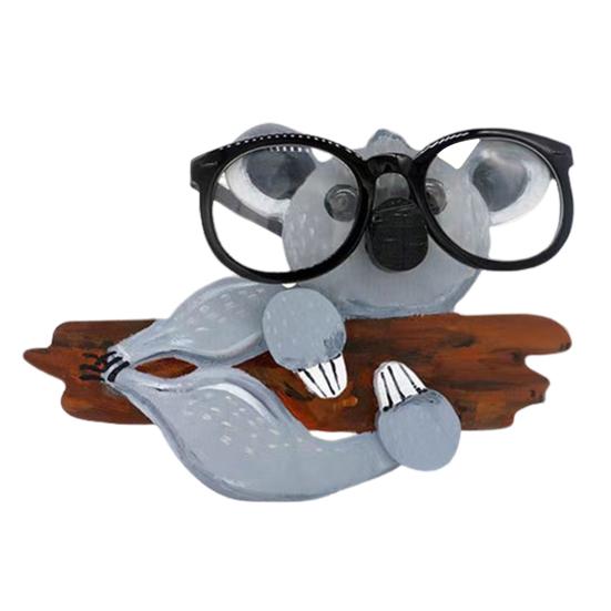 Деревянный держатель для очков в форме тигра, кролика, пингвина, быка, органайзер для очков, подставка для очков, домашний декор