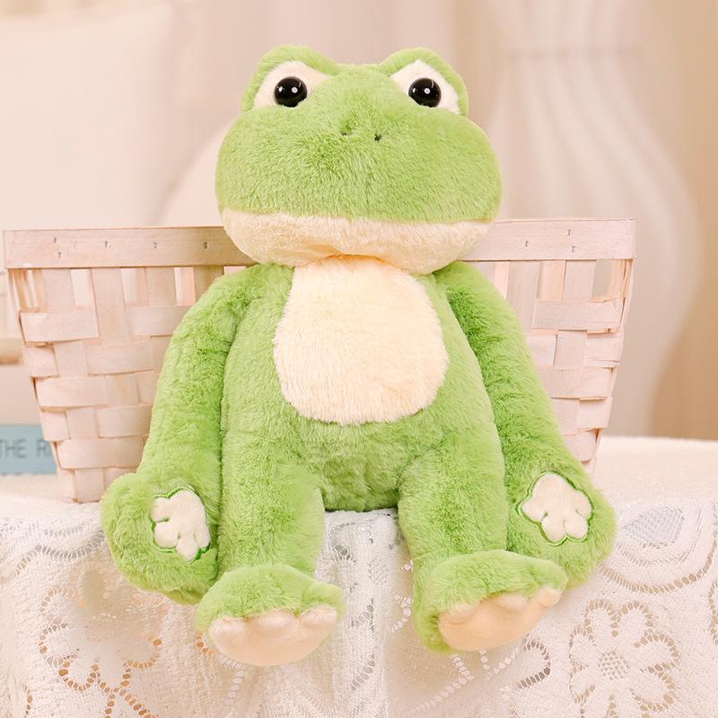 Wulula Peek-a-Boo Frog Plush Toy, Cute Stuffed Animal Dolls Rabbit Panda Dinosaur Shiba Inu Series, Kids Birthday Gift