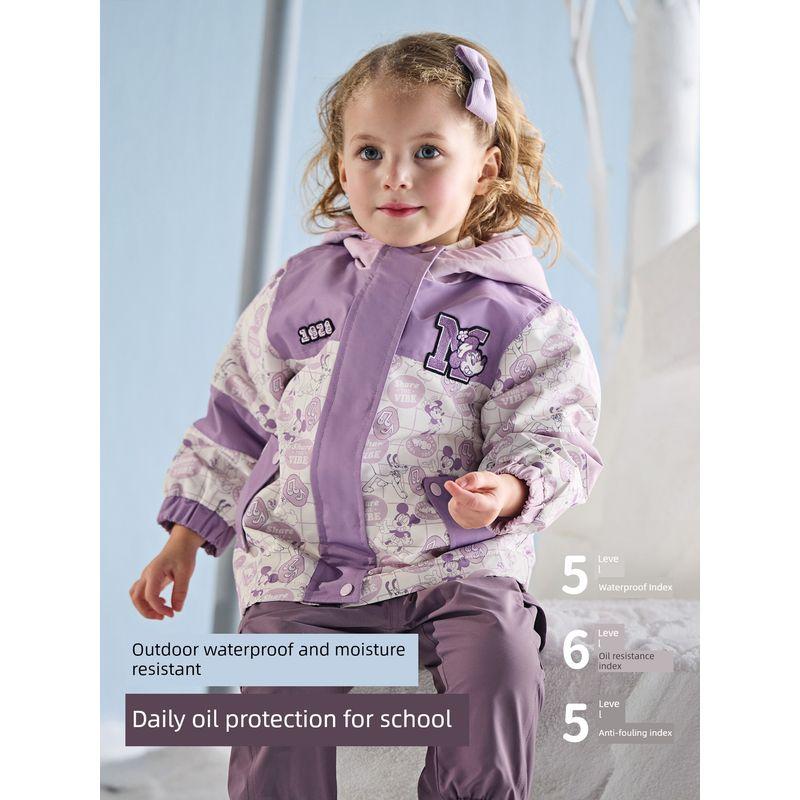 Disney Ip David Bella Girls' Jacket 2026 New Model Children's Three-Proof Fleece Thick Clothing Baby Spring Outfit