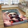 Cute Panda Carpet for Bedroom Bathroom Living Room Sofa Decor Baby's Crawling Mat Soft Cartoon Animal Area Rug Non-slip Play Mat