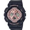 Baby-G BA-130-1A4JF [COLOR EDITION] Round Watch Black Resin Digital Analog
