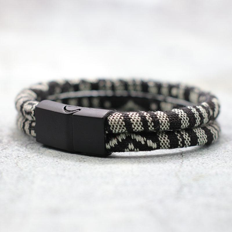 Богемский двухслойный веревочный браслет для мужчин и женщин, ручной работы, плетеный, этнический тканевый, с магнитной застежкой, браслеты, стильный парный, для отдыха, ювелирные изделия