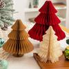 Honeycomb Paper Christmas Tree 3D Foldable Accordion Xmas Tree Winter Tabletop Centerpiece for Holiday