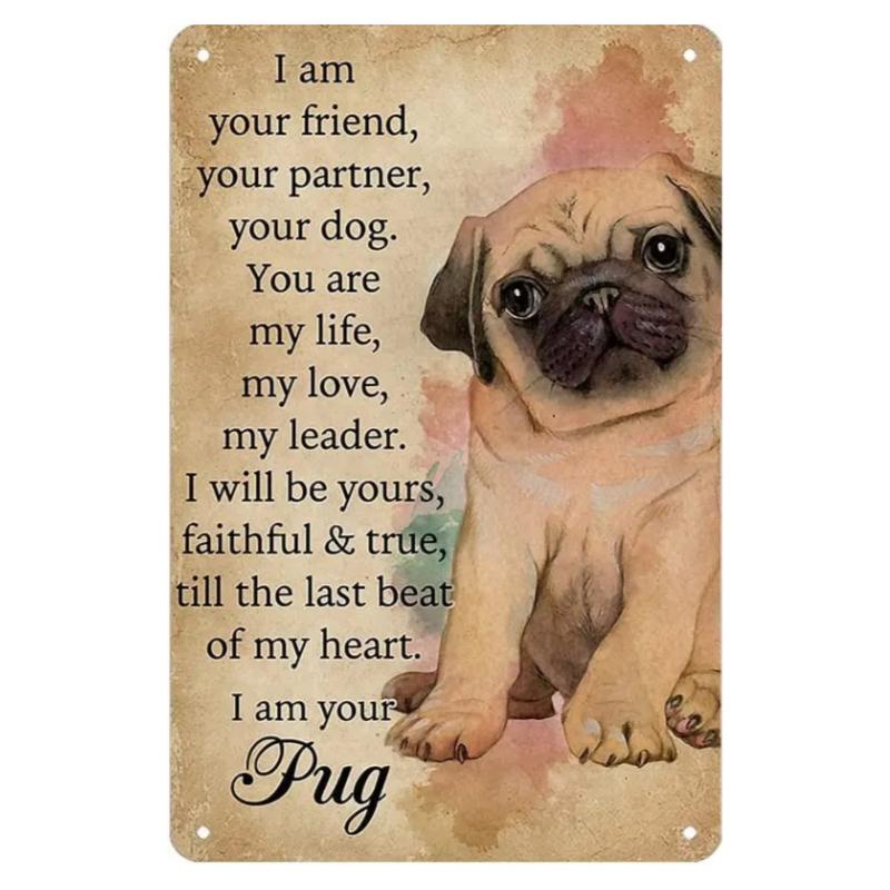 New Vintage Siamese Cat I Am Your Friend Your Partner Your Cat Funny Metal Tin Sign Wall Decor Man Cave Bar Retro Metal Vintage