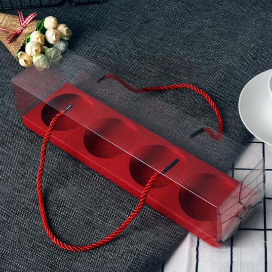 10шт прозрачные коробки ПЭТ торт кекс рулон контейнер упаковка десерт держатель