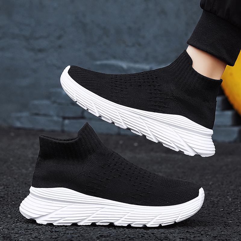 Spring/Autumn Men's/Women's Flying Knit Elastic Socks Shoes Breathable Ultra Light Fitness Outdoor Running Shoes