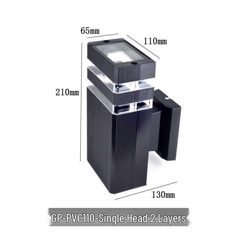Modern Outdoor Up/Down Wall Lamp - Waterproof Entrance Light with Plastic Shell