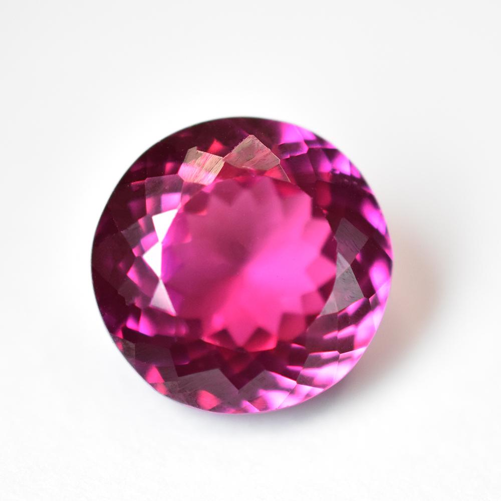Natural Tourmaline Certified 10.65 Ct Round Cut Pink Loose Gemstone From Brazil