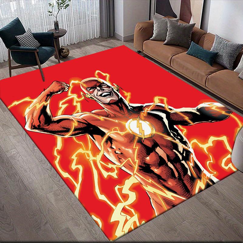 Flash Square Area Rug, Non-Slip Floor Mat for Bedroom, Perfect Gift for Fans.chl
