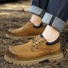 Classic Men's Shoes Casual Leather Shoe Thickened Non-slip Wear-resistant Soles Work Shoes
