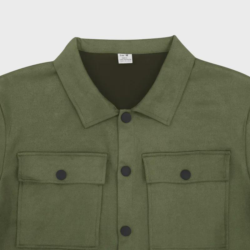 Men's Autumn/Winter Casual Suede Sports Suit - European/American Style