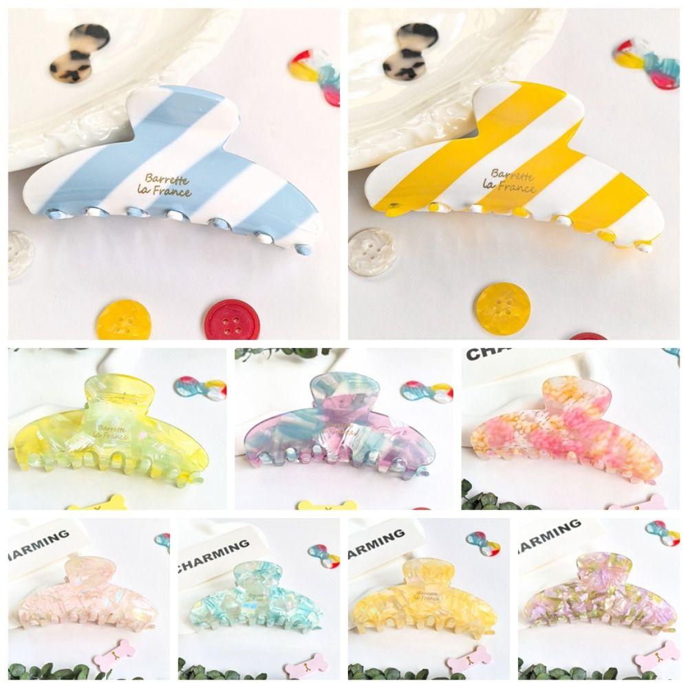 Acrylic Acetic Acid Hair Claw Elegant Women Hair Accessories Fashion Gradient Shark Clip Gifts