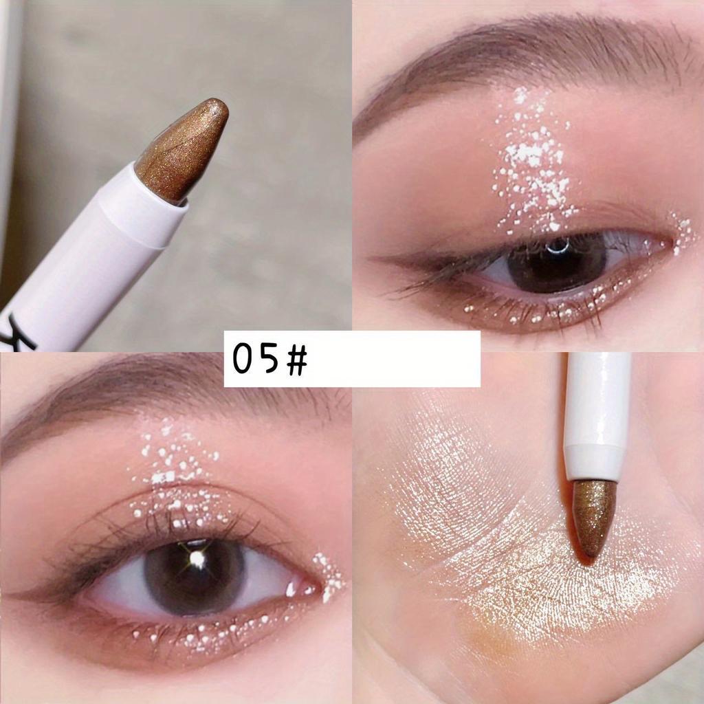 High-gloss Lying Silkworm Eyeshadow Pen 608 White Pearlescent High-gloss Pen Brightens Eye Head Eyeshadow Lasting Lying Silkworm Pen