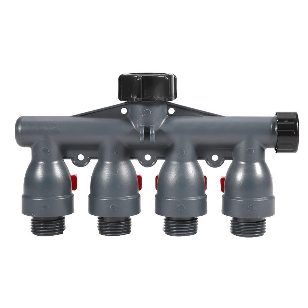 4 Way 4 Way Hose Splitter Plastic Garden Hose Splitter Durable Water Tap Splitter Home Garden