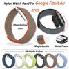 Официальный набор из 2 шт. в тон Нейлоновый ремешок для Google Fitbit Air Легкая Магическая застежка Металлическая рамка Модный спортивный браслет