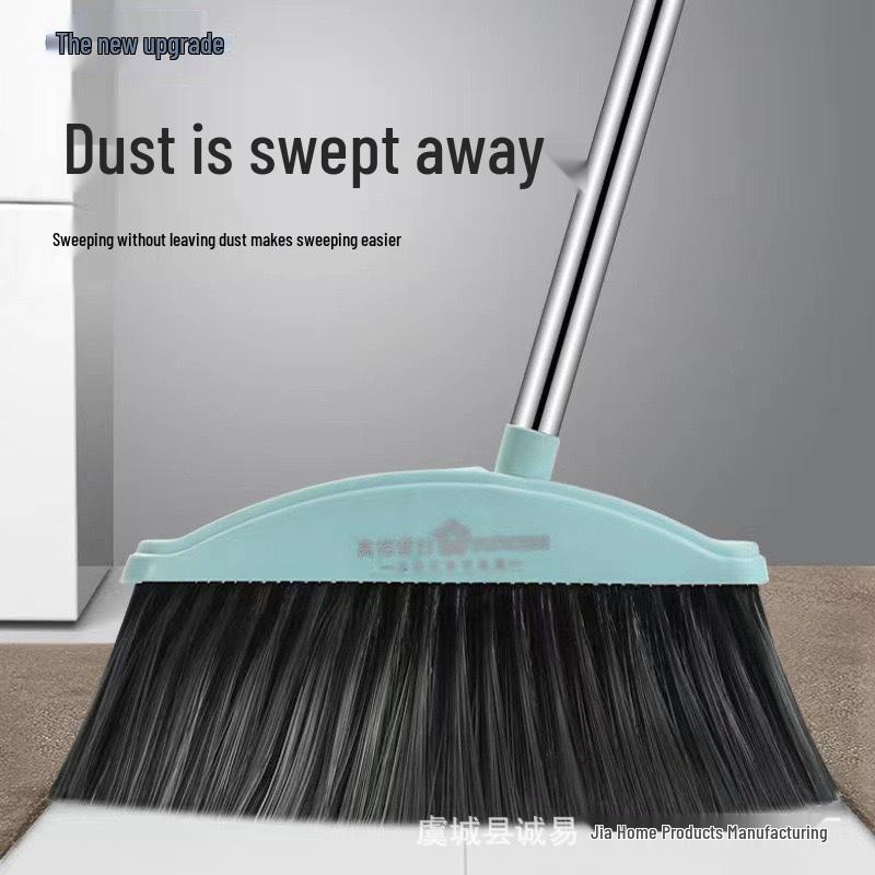 Influencer Household Broom & Dustpan Set: Non-Stick Hair Sweeping, Squeegee & Garbage Shovel.