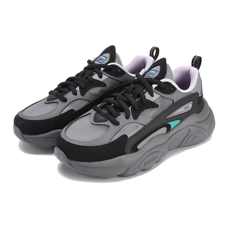 Fila Mars 1 Ткань Синтетическая кожа Спортивный Комфорт Низкий верх Повседневная обувь Женские кроссовки Серый Черный F12W322109FFA
