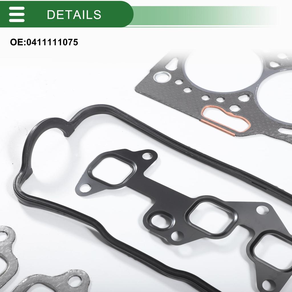 Комплект прокладок головки блока цилиндров Motoforti для двигателя Toyota 3E, Комплект прокладок клапанов двигателя Резиновый Нет. 0411111075, Печать эффективности