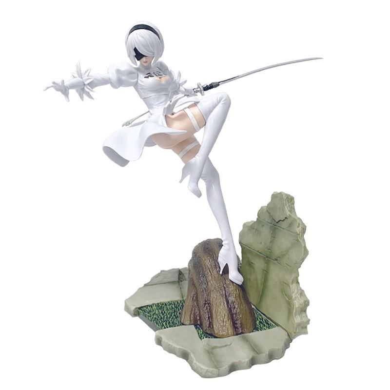 Nier Automata Yorha 2b Фигурка Аниме Игра ПВХ Коллекционная Статуэтка Украшение для Корпуса ПК Настольное Украшение Модель Игрушка Подарок