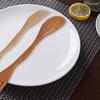 Flatware Tableware Dinner Dual Head Natural Wood 2 In 1 Spoon Fork