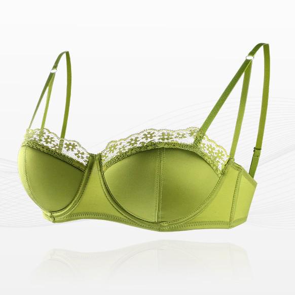 Сексуальный комплект из атласа и французского кружева - Дизайн с эффектом пуш-ап и против обвисания