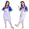 JUNDOMECY Halloween Cosplay Sailor Uniform Kids' Navy-Style Costume for Boys and Girls, Cute Duck Costume with Short Sleeves and Suspenders, Perfect